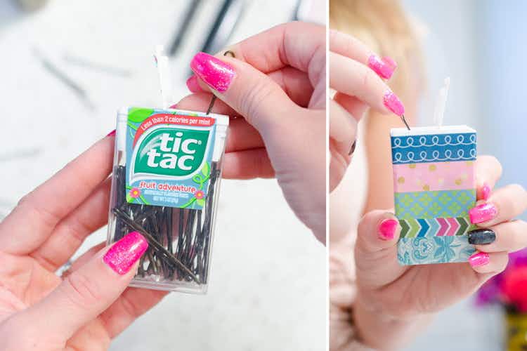 Store bobby pins in a Tic-Tac container.