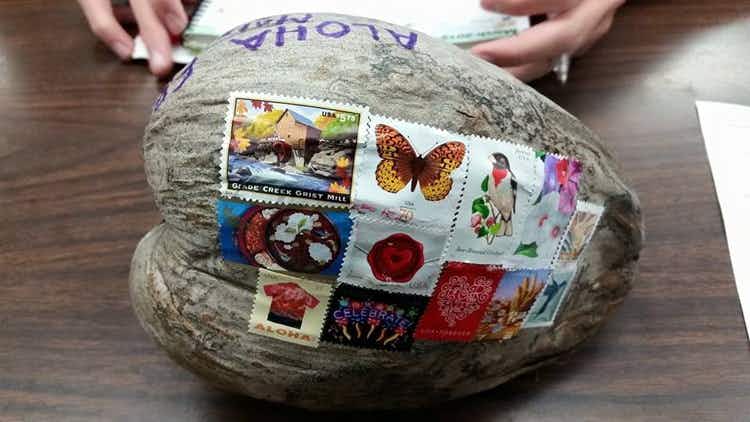 Mail an exotic coconut message.