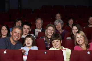 Choose a seat behind a child for a better view of the movie.
