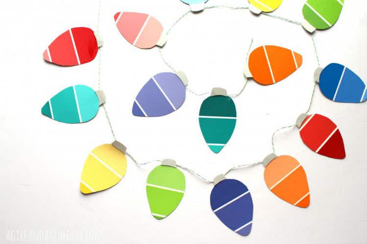 Transform chips into a Christmas garland.