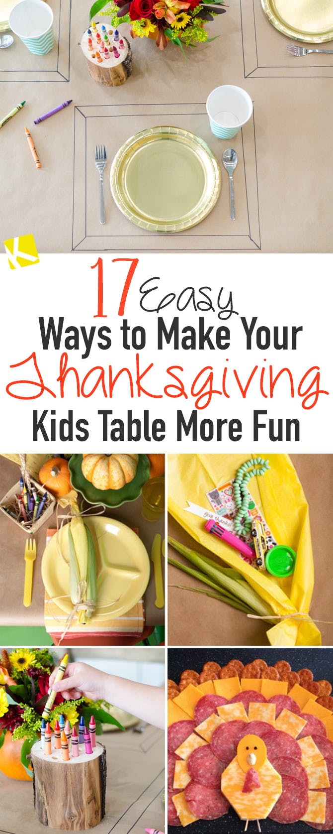 17 Easy Ways to Make Your Thanksgiving Kids' Table More Fun