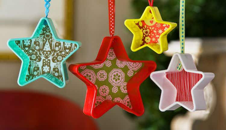 Turn cookie cutters into ornaments.