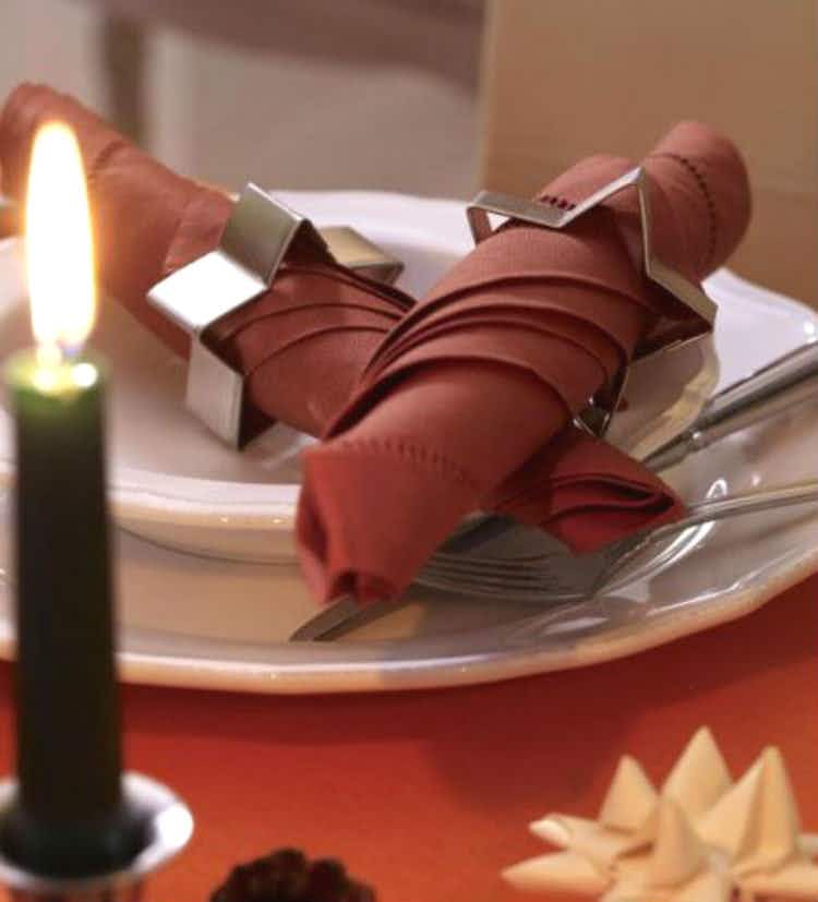 Use cookie cutters as napkin rings.