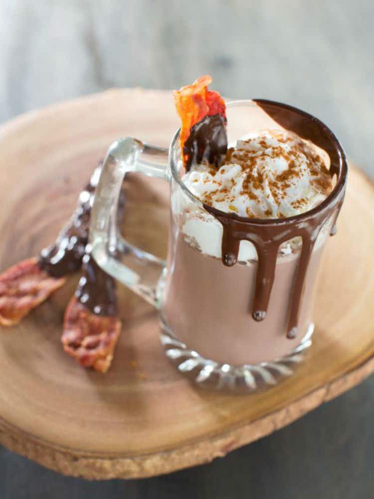 Make boozy double-chocolate hot chocolate.