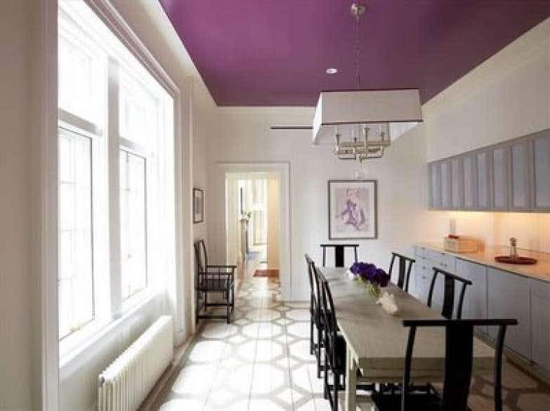 Or, paint your ceiling a dramatic color.