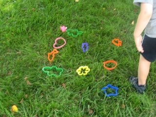 Use cookie cutters for a game of target.