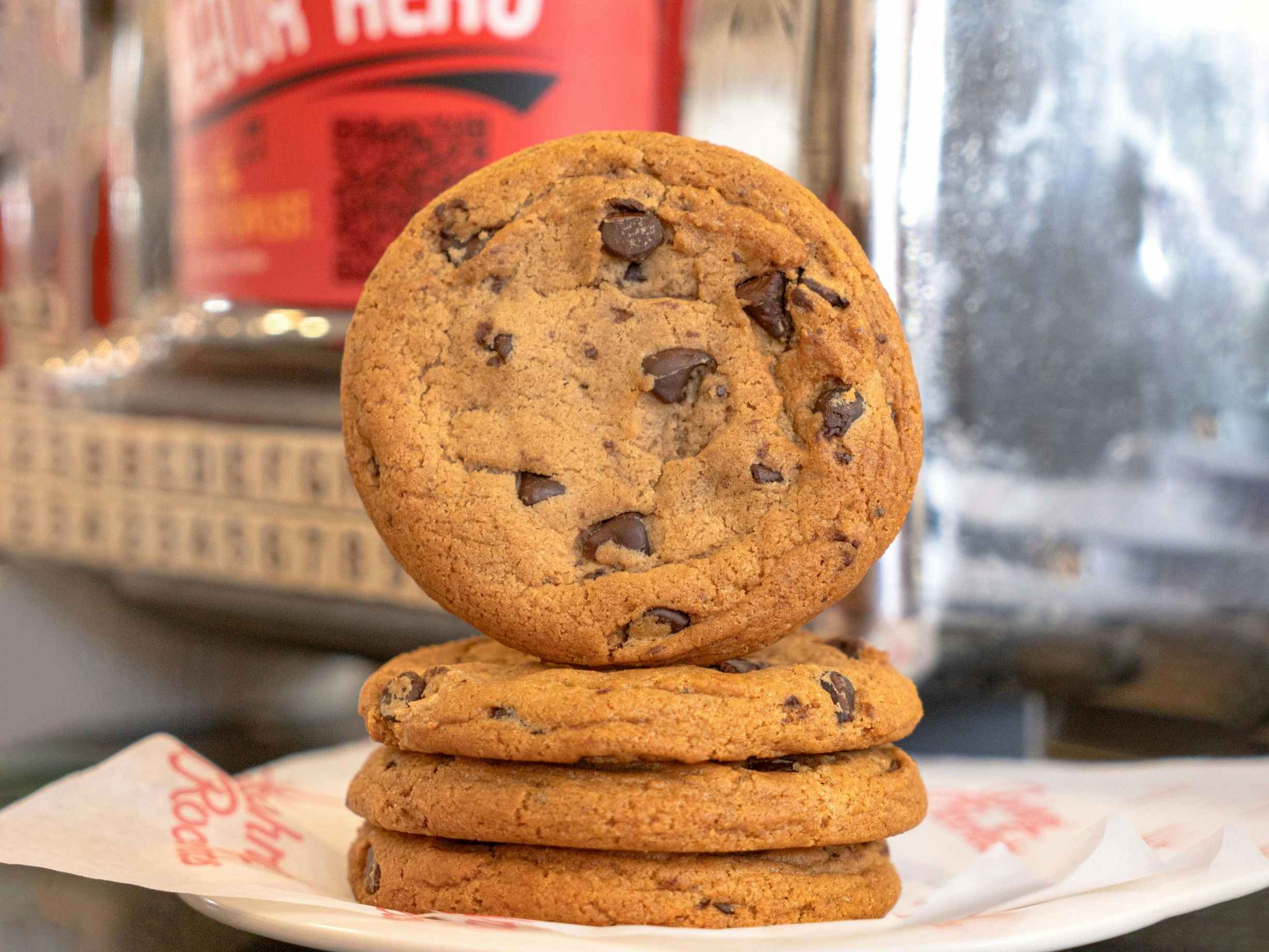 Stack of johnny Rockets' cookies