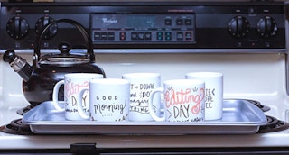 Personalize a coffee mug with a sharpie.