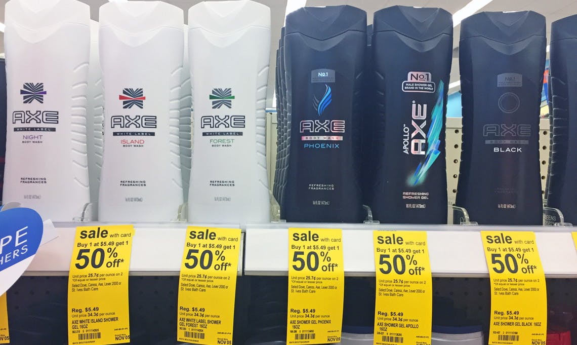 Caress & Axe Body Wash, Only 1.87 at Walgreens! The Krazy Coupon Lady