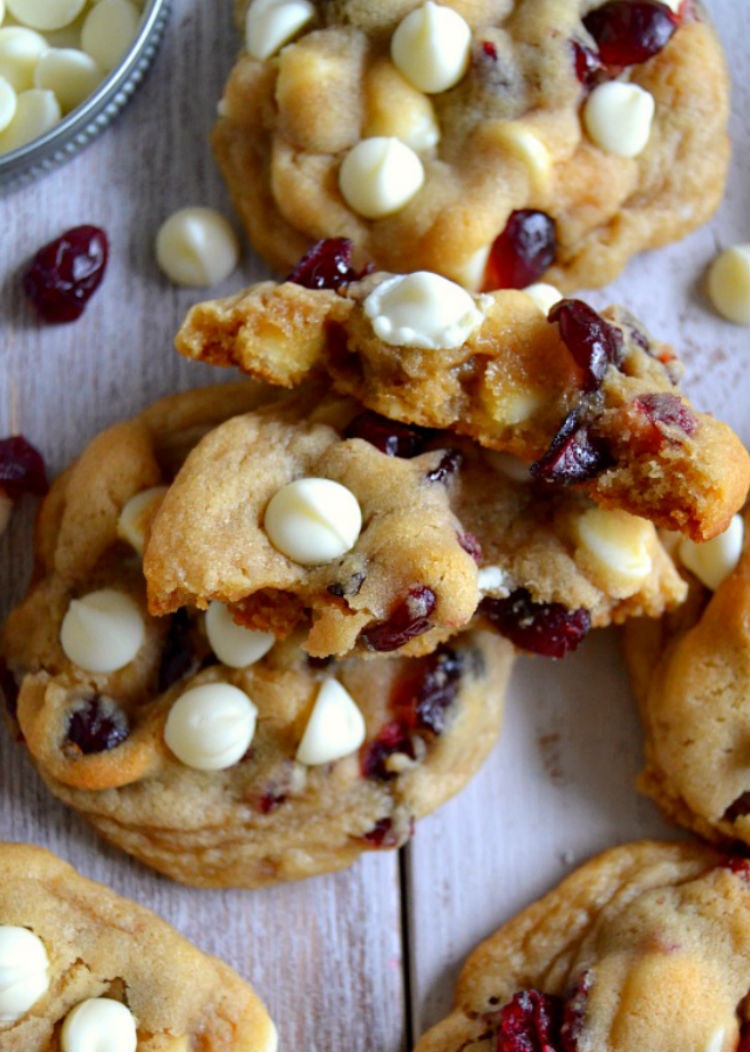 The Best Soft & Chewy Cranberry White Chocolate Chip Cookies