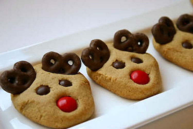 Peanut Butter Reindeer Cookies