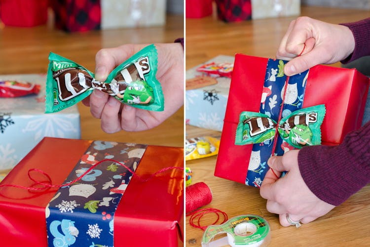 Use candy as bows and toppers.
