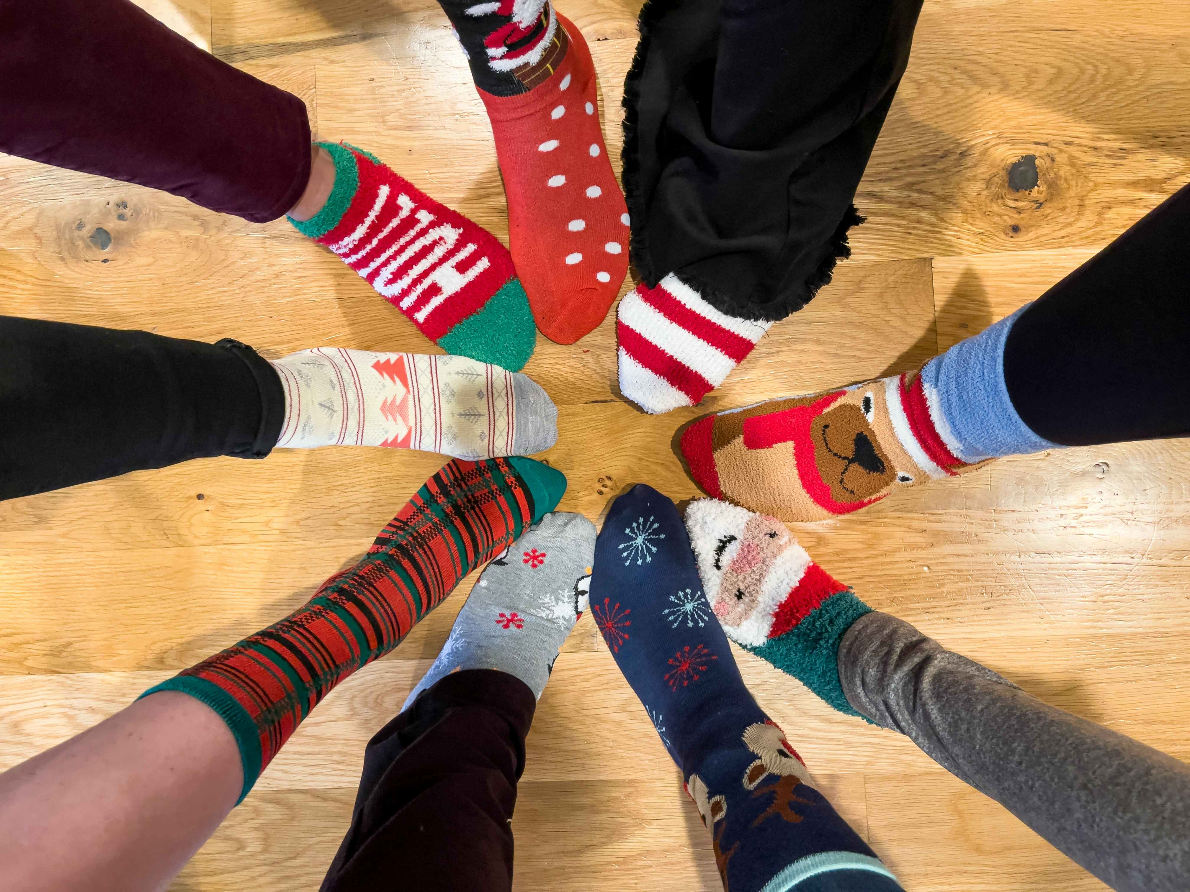 Create your Christmas look: How to turn everyday footwear into party shoes  by having fun with socks - CNA Lifestyle