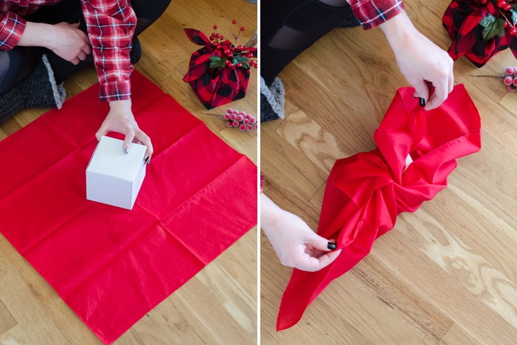 Wrap with fabric.