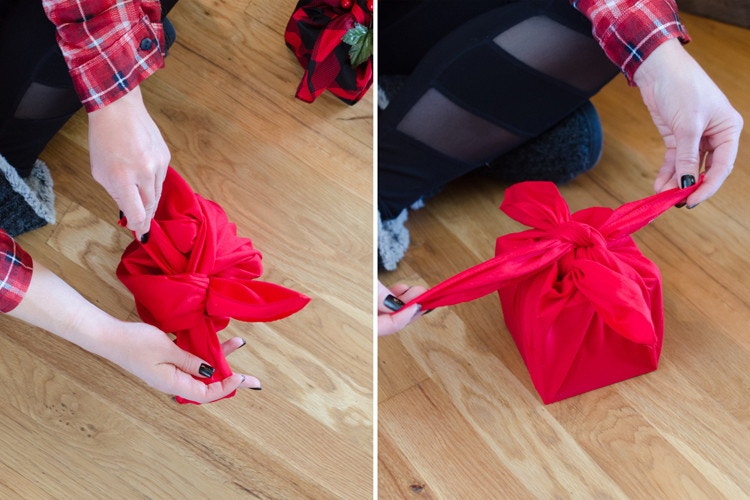 Wrap with fabric.