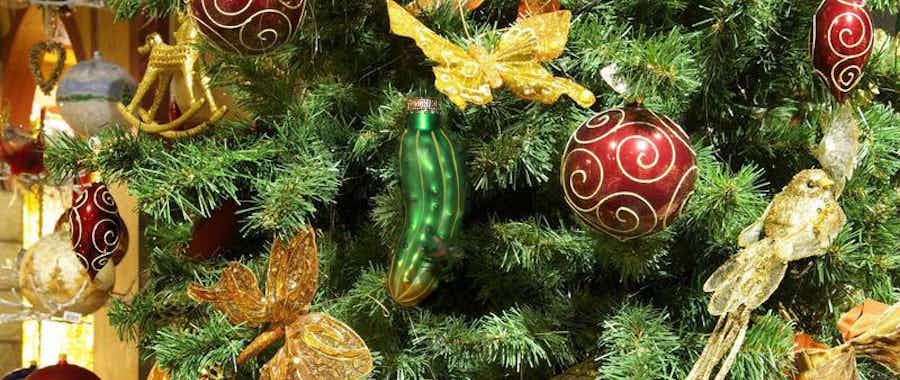 Hide a pickle in the Christmas tree.