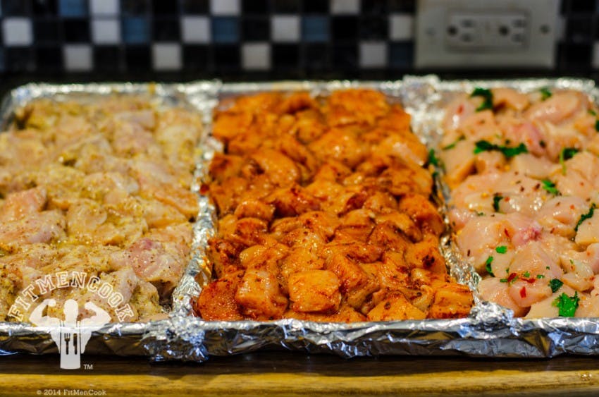 Season a meat three different ways using one pan.