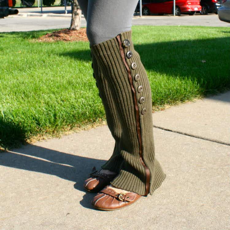 Create leg warmers from a sweater.