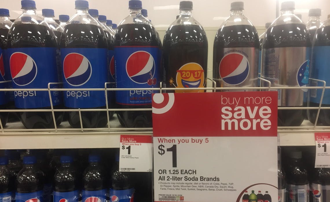 Pepsi 2 Liter Bottles Only 0 55 At Target The Krazy Coupon Lady