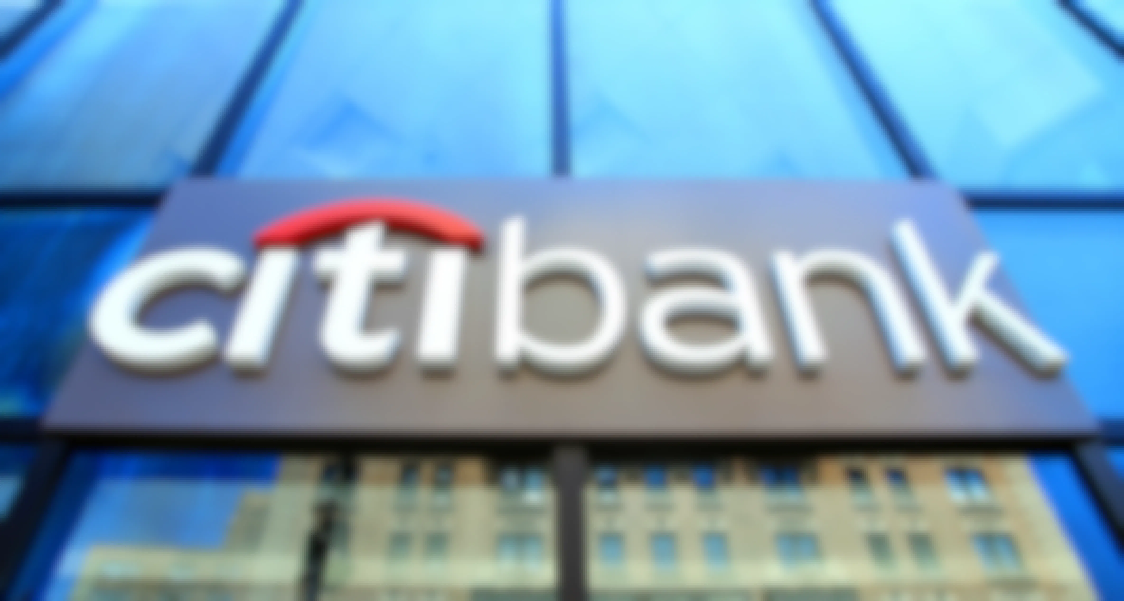 CitiBank sign on the front of a building