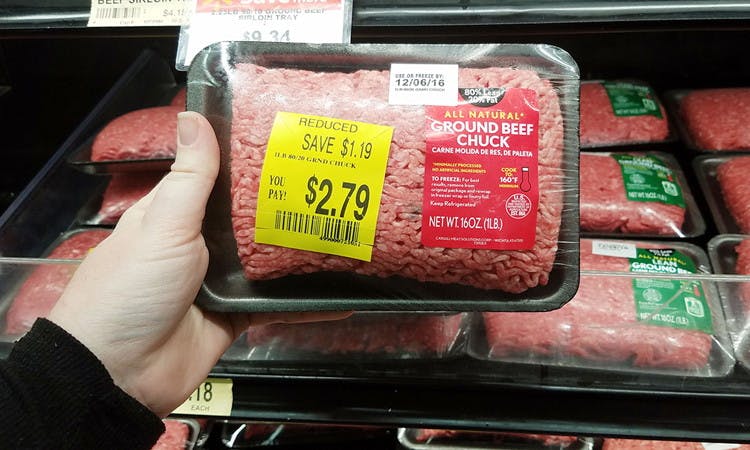 Buy large quantities of meat on special.
