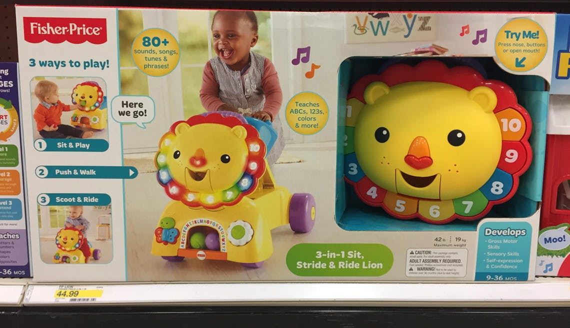 fisher price stride to ride lion walmart