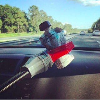 Make passing snacks easier with a toy robot claw.