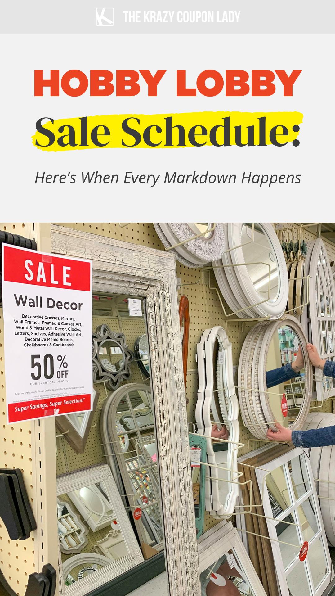 Hobby Lobby Sale Schedule 2023 Tips to Save The Krazy Coupon Lady