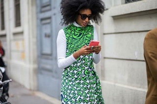 Wear a turtleneck under a summer dress.