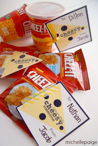 Just another "cheesy" Valentine card with cheez it