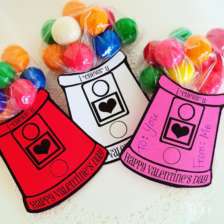  I "chews" you card with gumballs