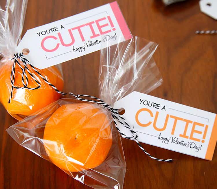 You're a "cutie" card and mandarin orange