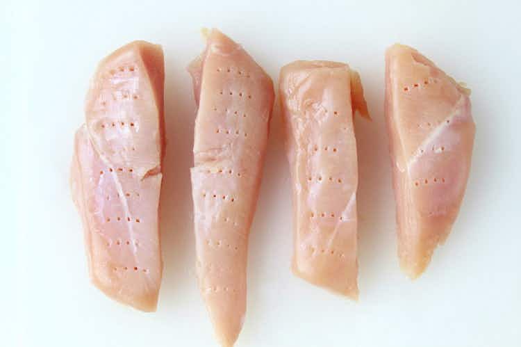  Poke holes in meats to allow the marinade to enter.