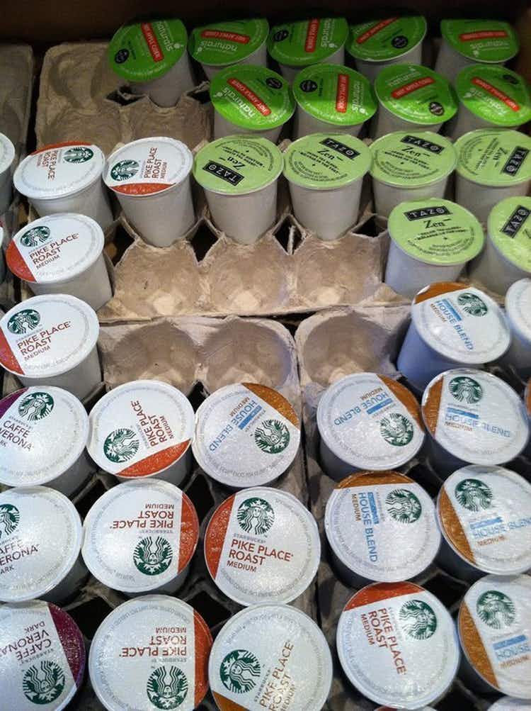 Egg cartons can also be used for K-Cup storage.