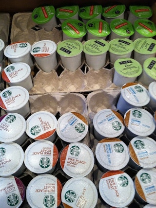 Egg cartons can also be used for K-Cup storage.