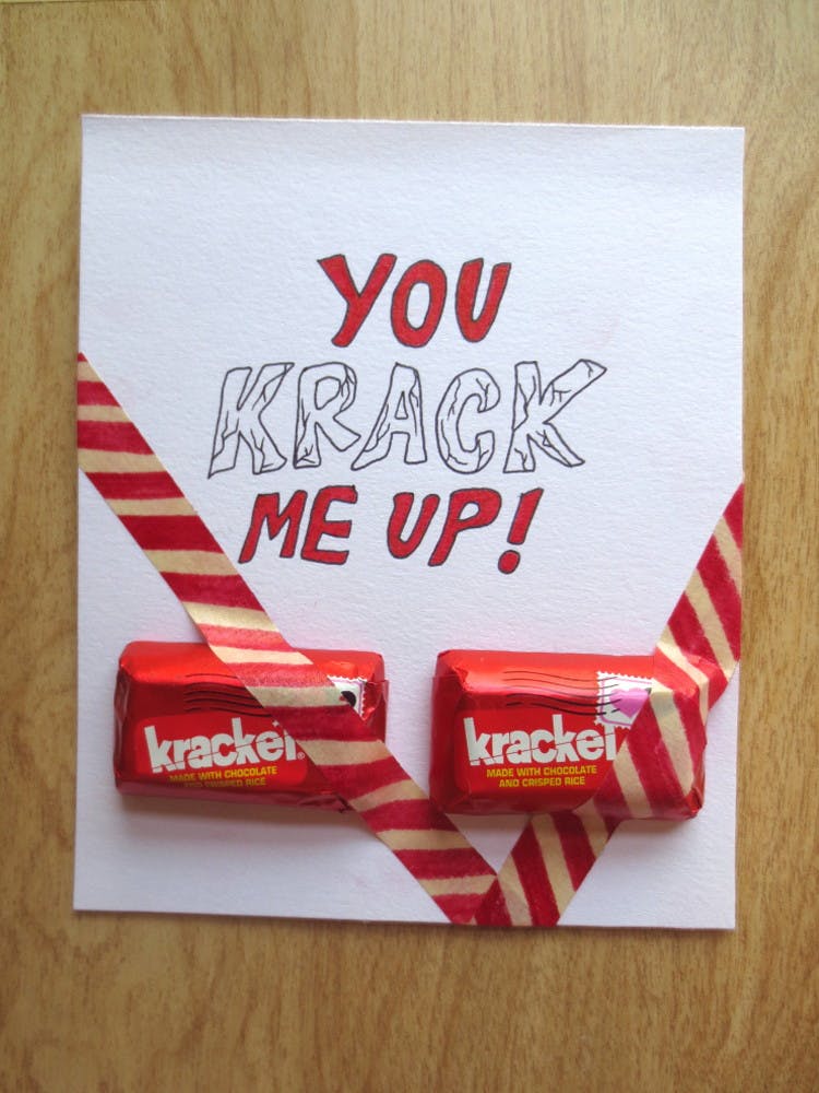 You "krack" me up card with krackel bars