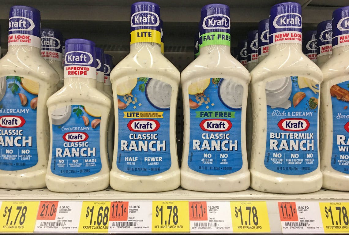 Kraft Salad Dressing Only 1 28 At Walmart The Krazy Coupon Lady