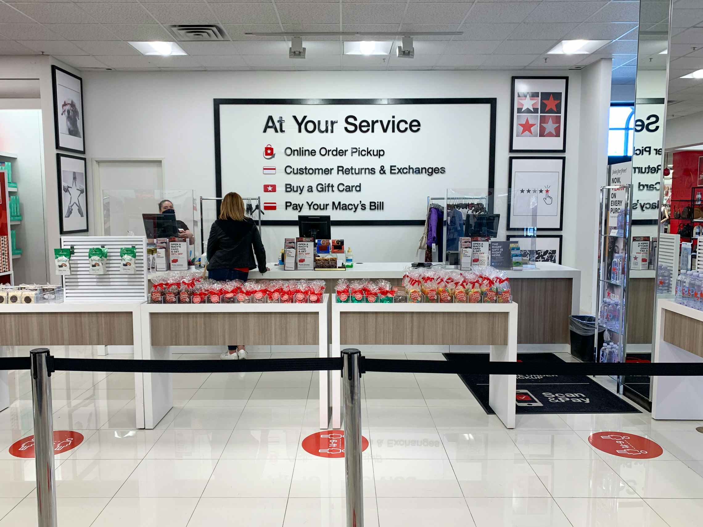 Macy's customer service counter
