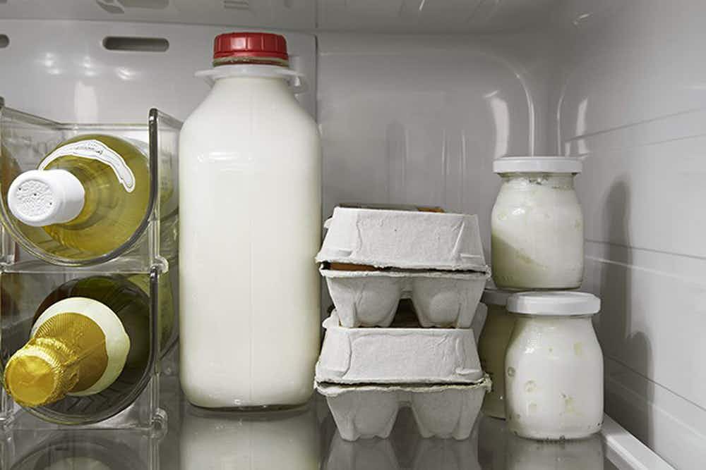 Don't store your milk on the door.