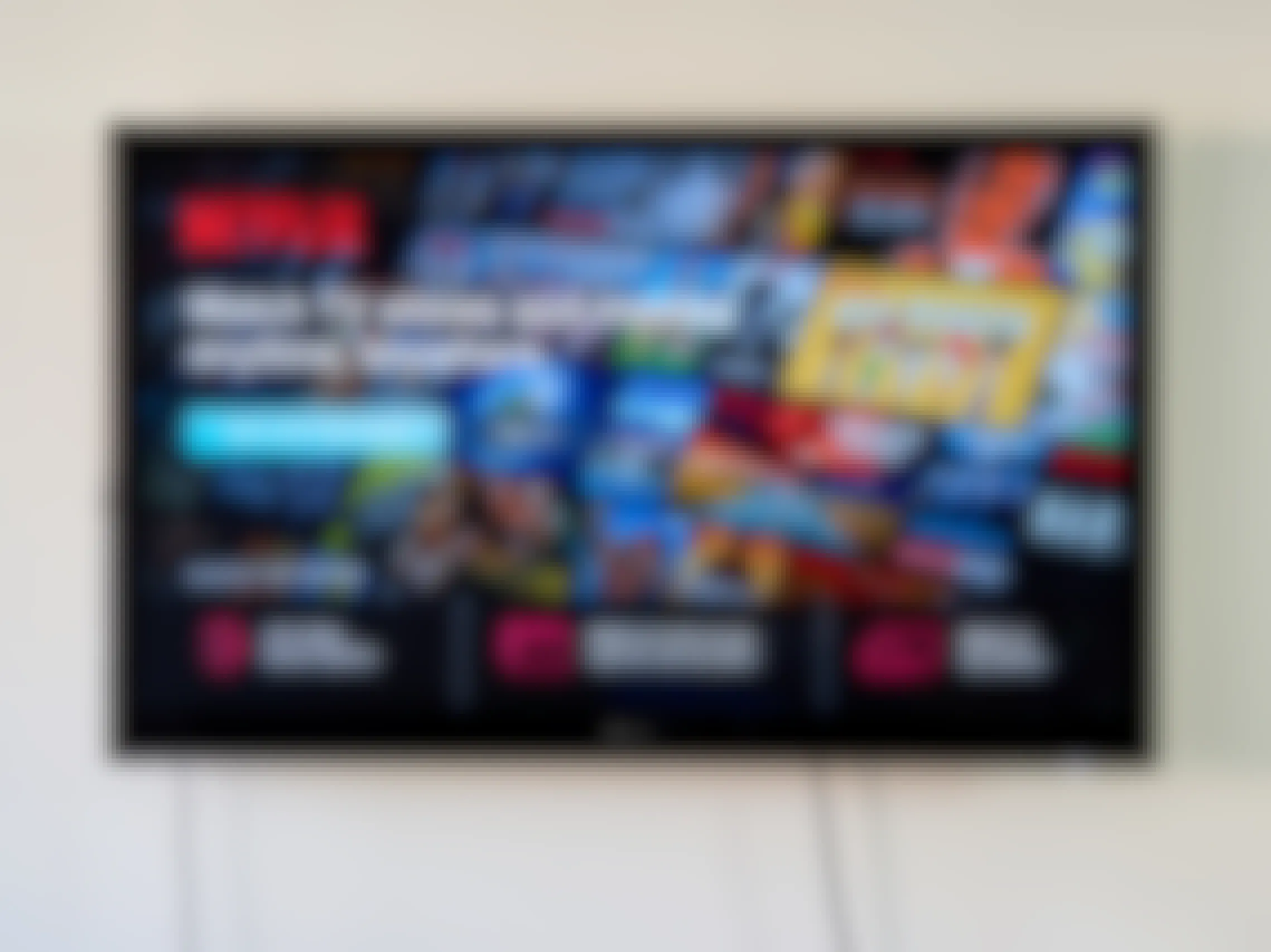 Netflix streaming service on a wall mounted tv
