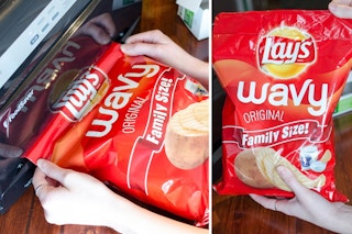 Re-seal potato chip bags.