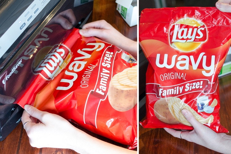 Re-seal potato chip bags.