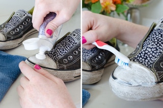 Clean and whiten the rubber on shoes.
