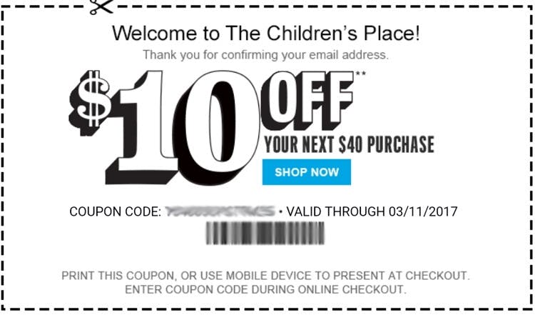 The Children's Place: $10.00 Off $40.00 Coupon + Free Shipping on ALL Orders! - The Krazy Coupon ...