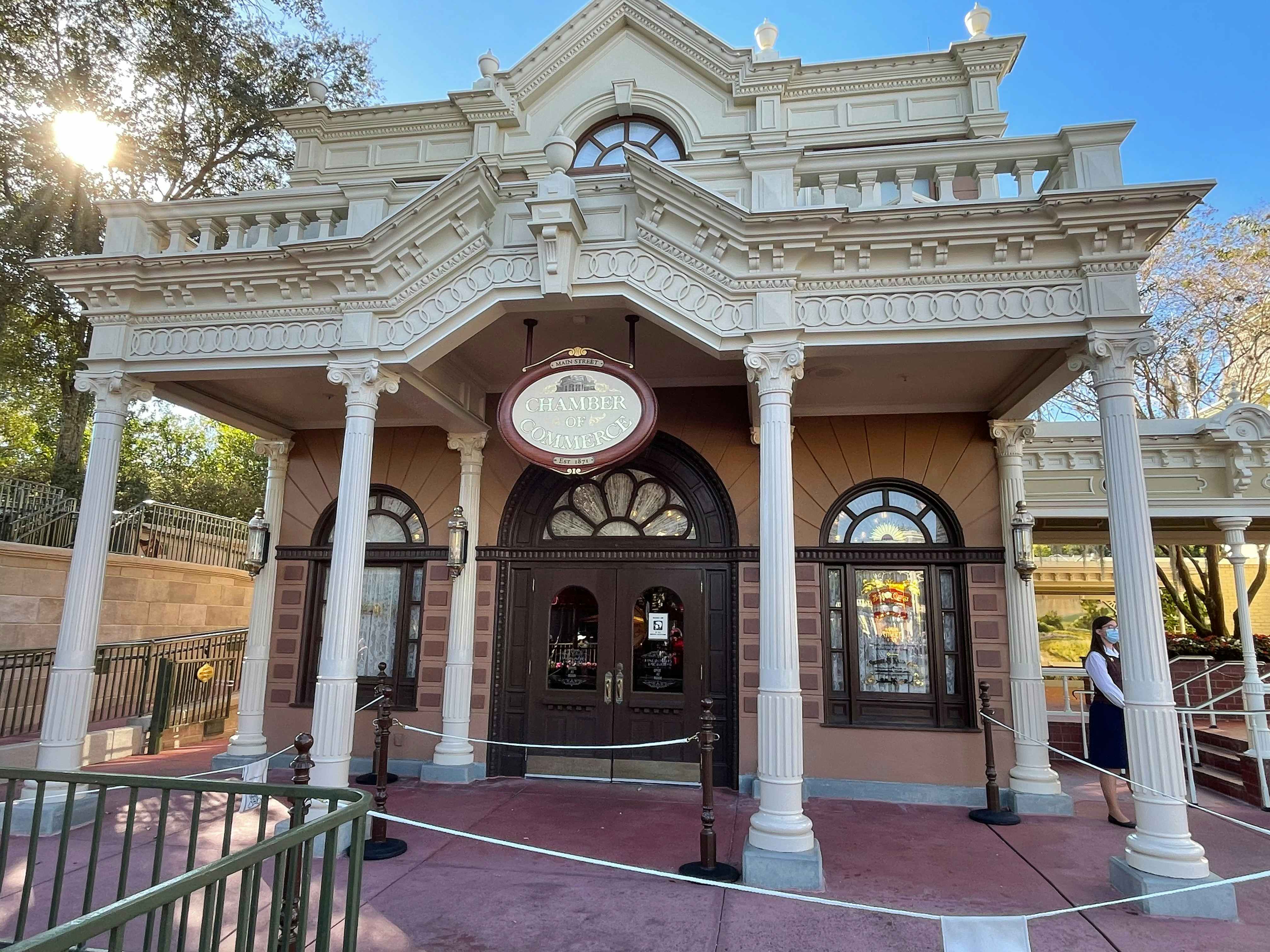 Entrance to the Walt Disney World Chamber of Commerce, which is also the lost and found.