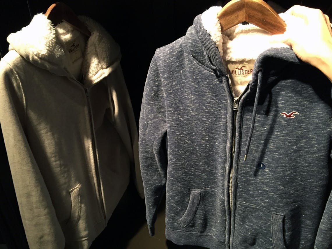 hollister fur lined hoodie