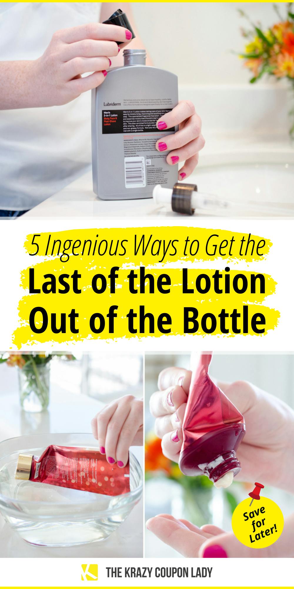 5 Ingenious Ways to Get the Last of the Lotion Out of a Bottle