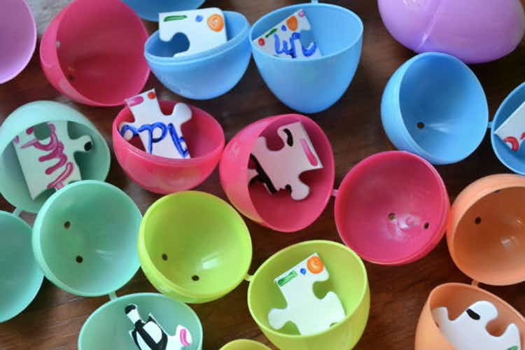 Go on a puzzle piece egg hunt.