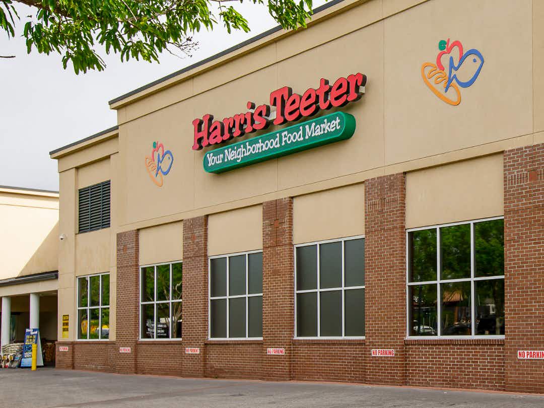 The exterior of a Harris Teeter store