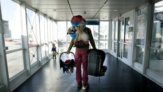 Bring booster seats, strollers, and diapers bags free of charge.